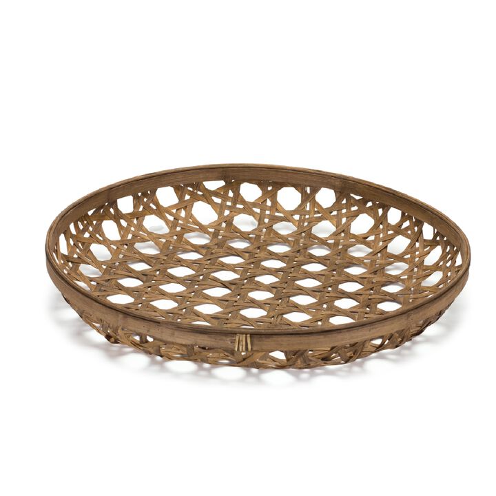 Wicker Tray for Functional Use and Decorative Style