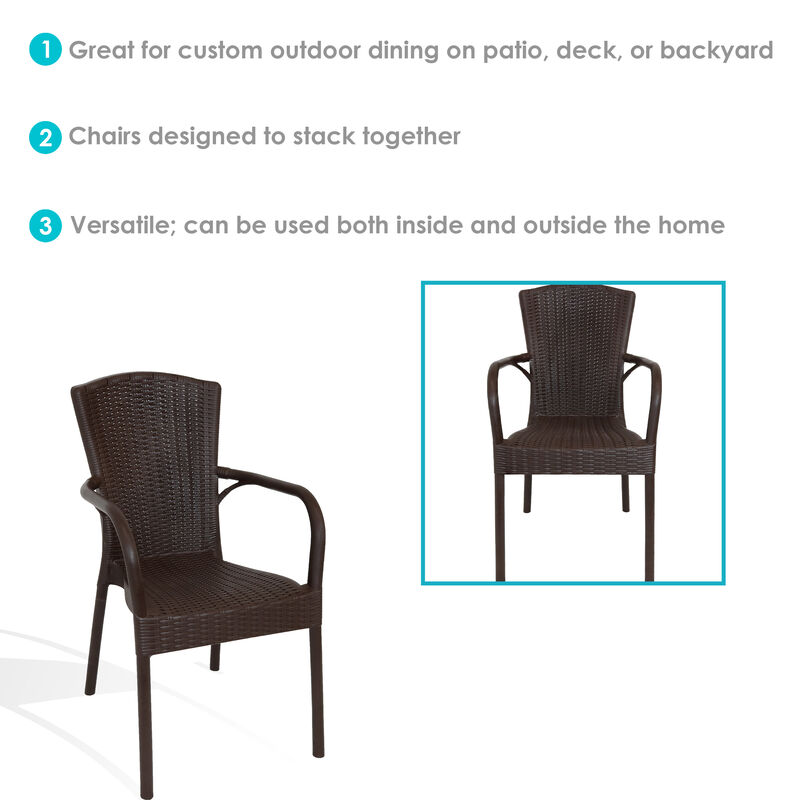 Sunnydaze Segesta All-Weather Plastic Patio Armchair