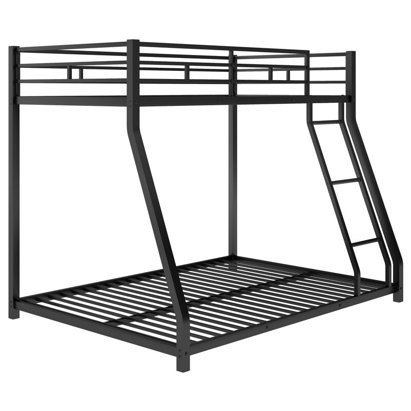 Metal Floor Bunk Bed, Twin Over Full