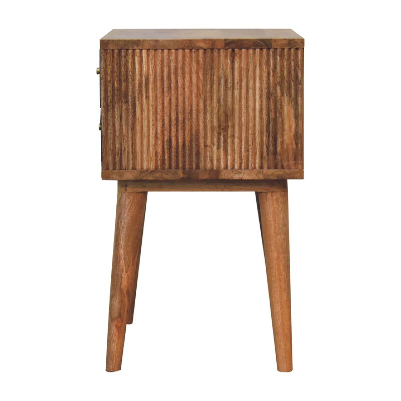 Artisan Furniture Slade 2 Drawer Oak-ish Solid Wood Nightstand