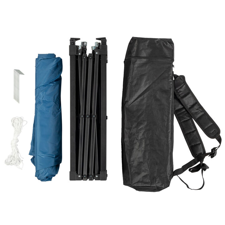 Oxford Cloth Backpack Storage Bag with Iron Pipe Frame and Folding Shed
