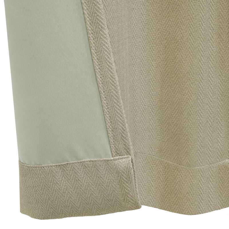 Thermalogic Galati Room Darkening Elegantly Blocking Most Light Dual Header Curtain Panel Linen