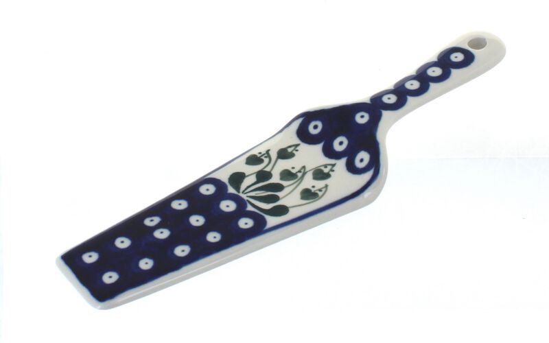 Blue Rose Polish Pottery Teresa Cake Server