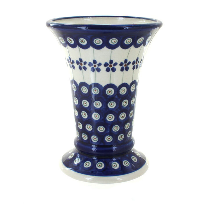 Blue Rose Polish Pottery Stars & Stripes Small Vase