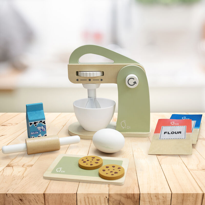 Teamson Kids - Little Chef Frankfurt Wooden Mixer play kitchen accessories - Green