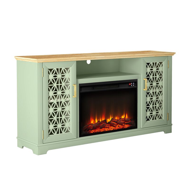 FESTIVO Farmhouse TV Stand with Electric Fireplace for up to 65" TVs
