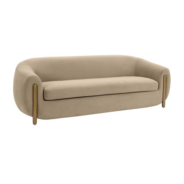 Belen Kox Luxe Brown Velvet Sofa, Belen Kox
