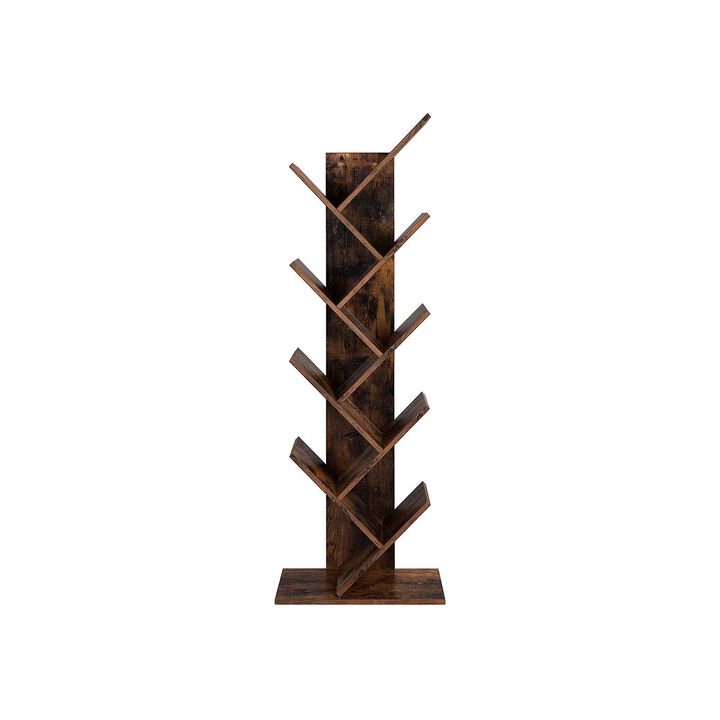 8-Tier Tree Bookshelf with Wooden Shelves – Ideal for Home Office