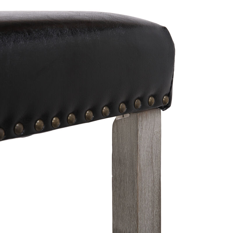 WestinTrends 29" Upholstered Saddle Seat Bar Stool (Set of 2)