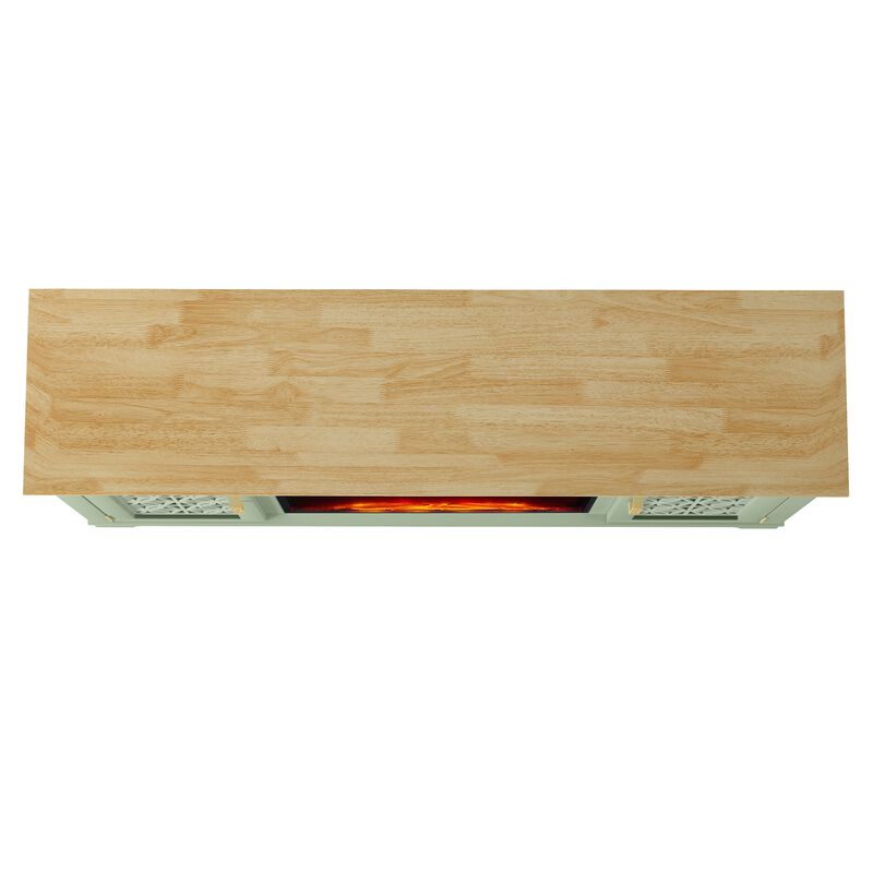 FESTIVO Farmhouse TV Stand with Electric Fireplace for up to 65" TVs