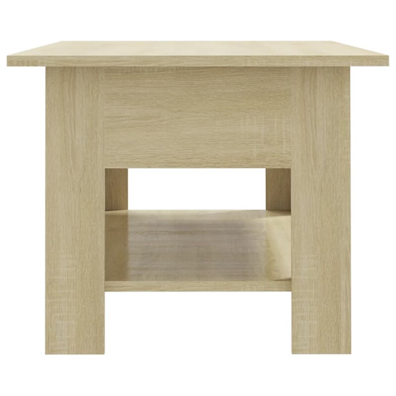 vidaXL Coffee Table Sonoma Oak 40.2"x21.7"x21.7" Chipboard
