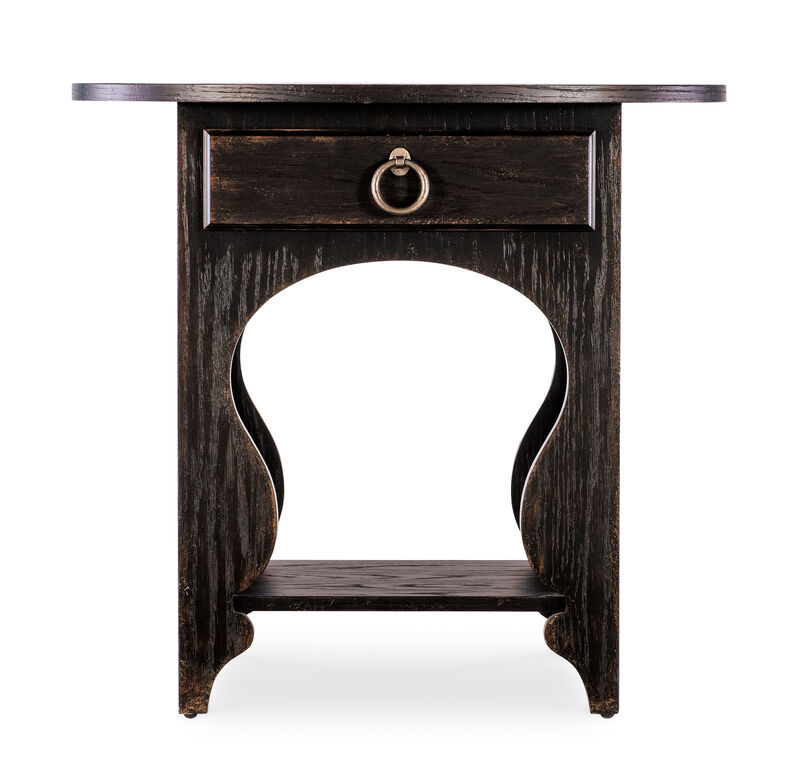 Americana One-Drawer Oval Nightstand