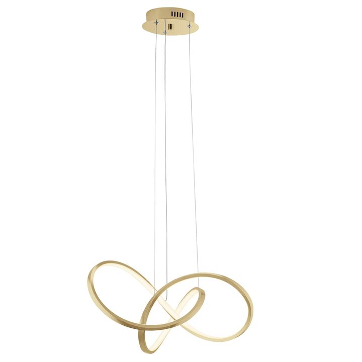 Knotted Chandelier Black Metal Integrated LED Dimmable