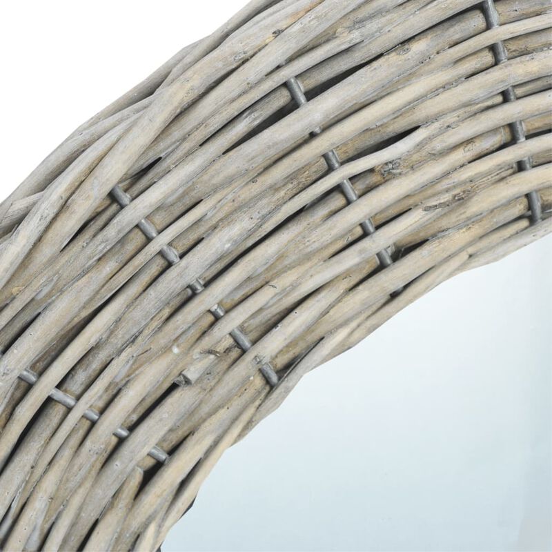 vidaXL Mirror 23.6" Wicker