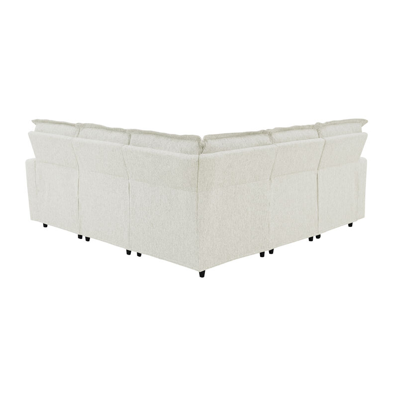 Merax Power Recliner Linen Sofa with USB Port for Living Room