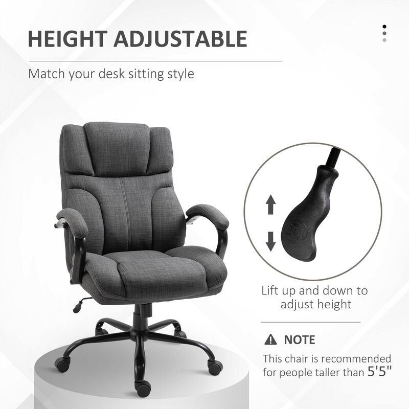 Dark Gray Executive Chair: Big & Tall 500lbs Office Chair