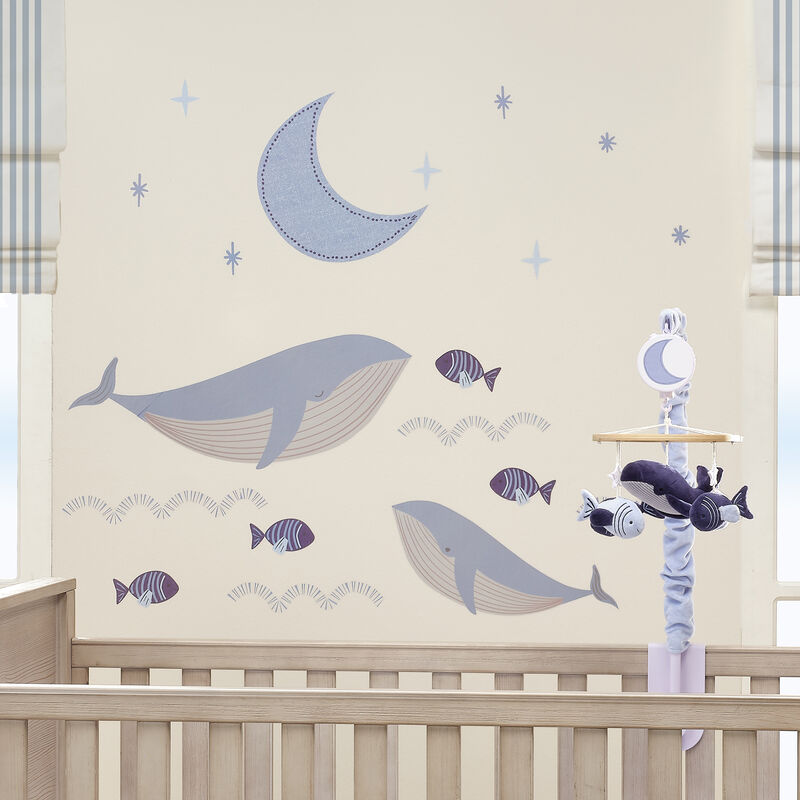 Lambs & Ivy Bubbles & Squirt Aquatic Under Sea Whale/Fish Wall Decals/Stickers