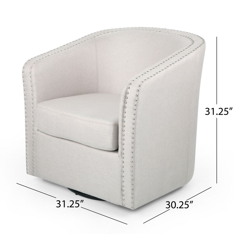 Merax Line Fabric Swivel Accent Chair