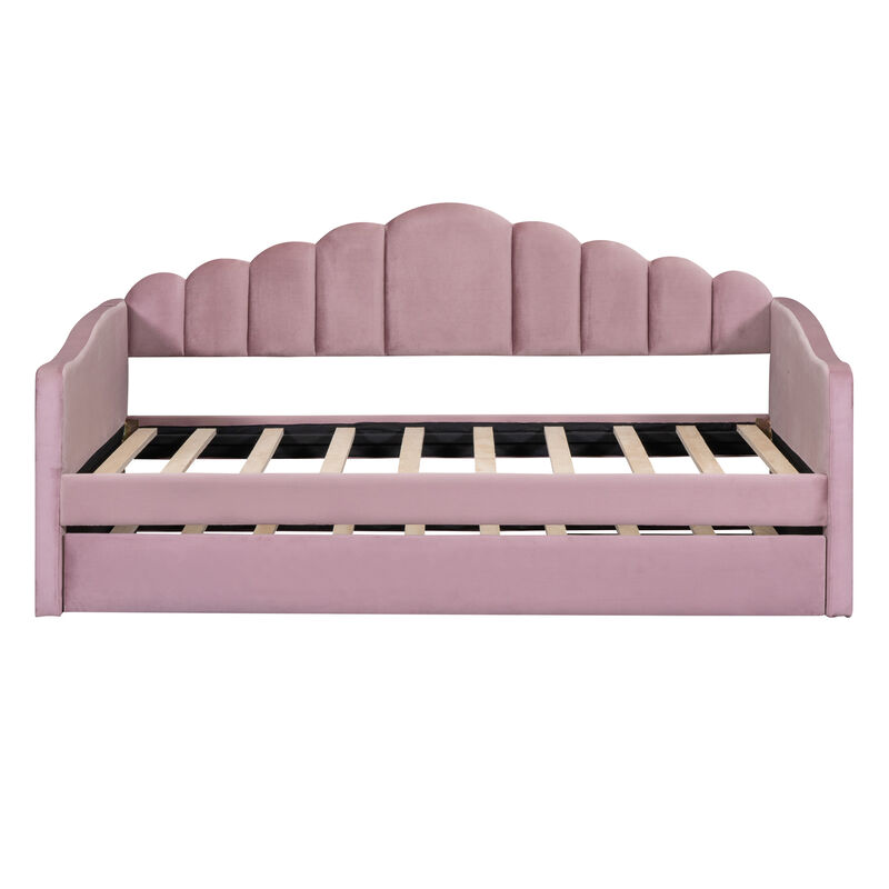Merax Upholstered Daybed Bed Frame with Trundle