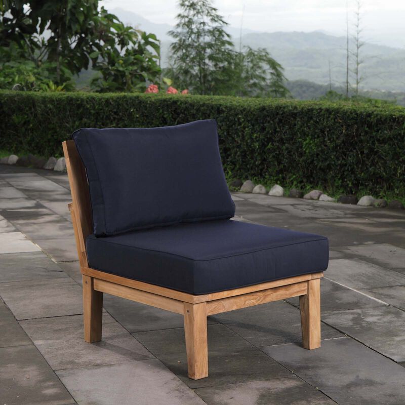 Modway - Marina Armless Outdoor Patio Teak Sofa