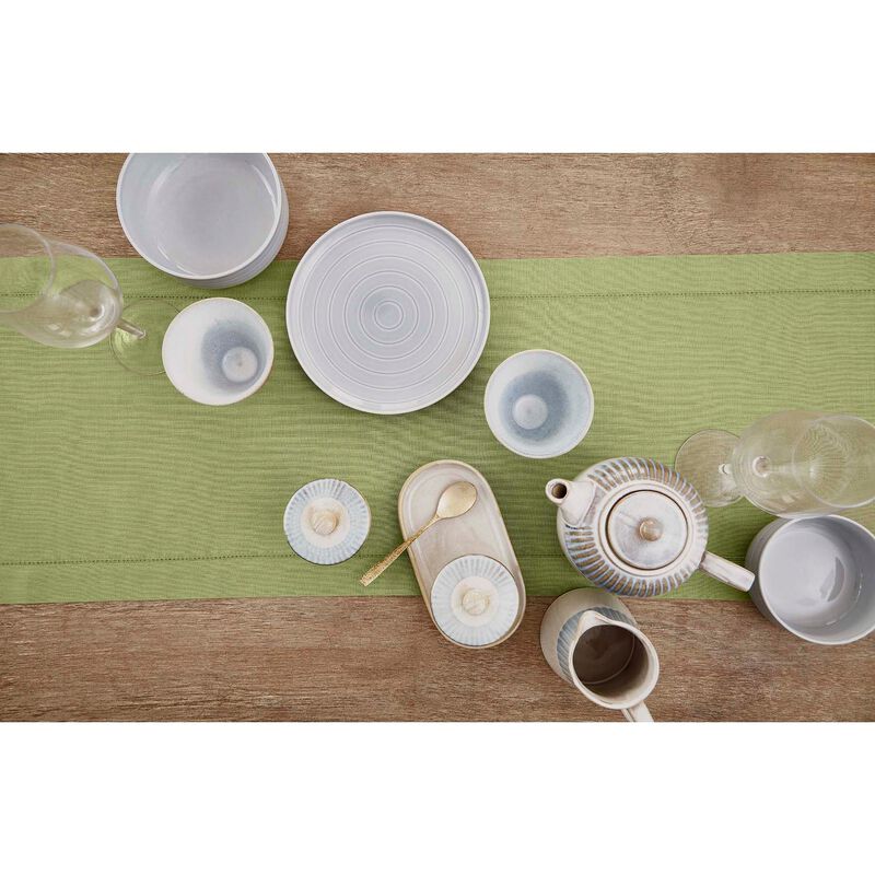 Solino Home 100% Pure Linen Table Runner | Classic Hemstitch for Thanksgiving, Christmas