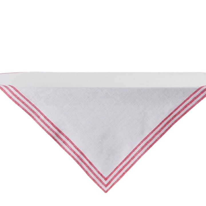 Solino Home 100% Pure Linen Table Throw 52 x 52 Inch | Mila for Thanksgiving, Christmas