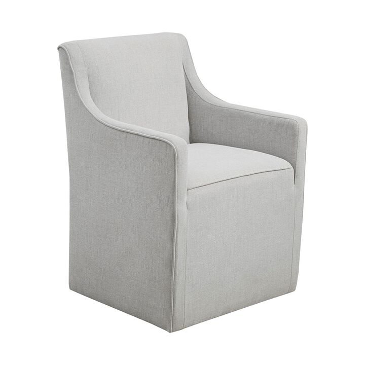 Gracie Mills Humberto Classic Slipcovered Upholstered Dining Arm Chair
