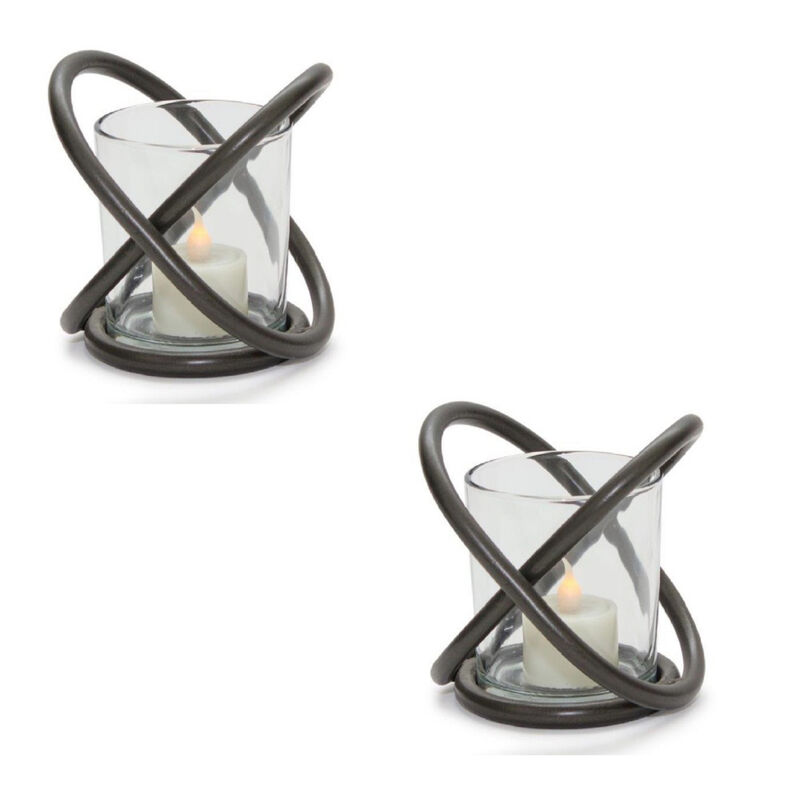 Set of 2 Decorative Votive Candle Holders for Home Décor