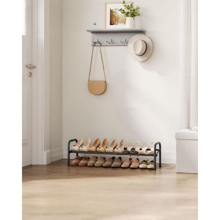1-Tier Metal Shoe Rack Compact & Sturdy Storage Solution for Footwear