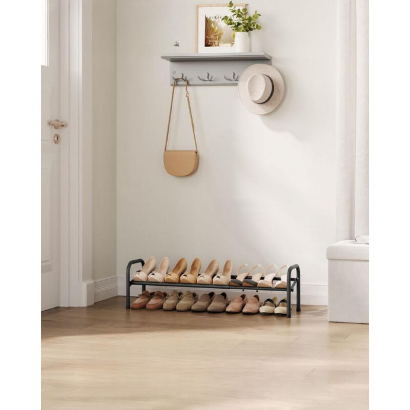 1-Tier Metal Shoe Rack Compact & Sturdy Storage Solution for Footwear