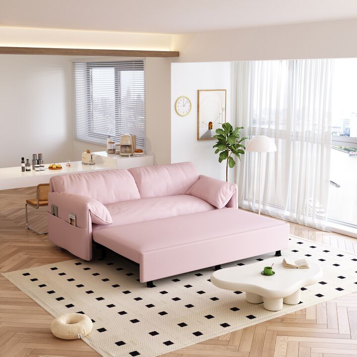 Merax Velvet Loveseat Sleeper Sofa for Living Room
