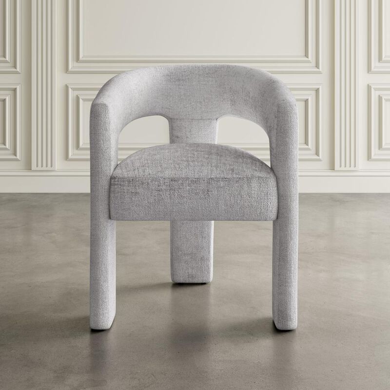 Jofran Modern Luxury Jacquard Fabric Upholstered Sculpture Armchair