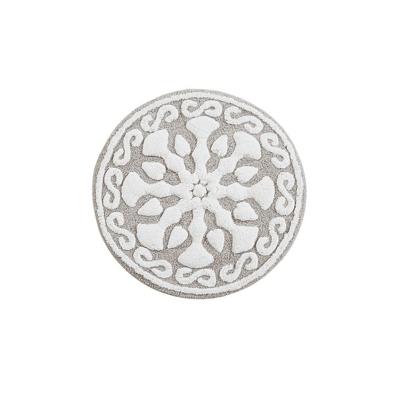 Gracie Mills Drake Cotton Tufted Medallion Bath Rug - 25"R