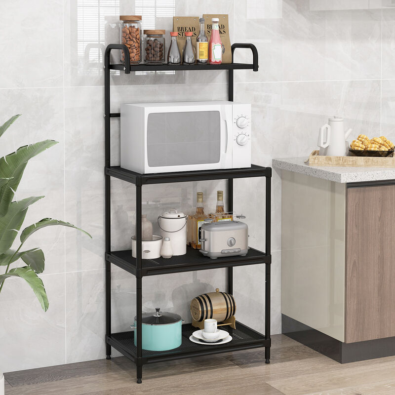 4-Tier Kitchen Storage Baker Microwave Oven Rack Shelves