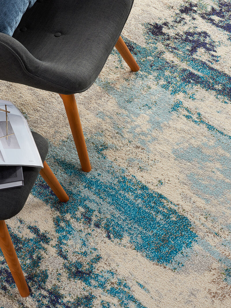 Celestial CES02 Ivory/Blue 6'7" x 9'7" Rug