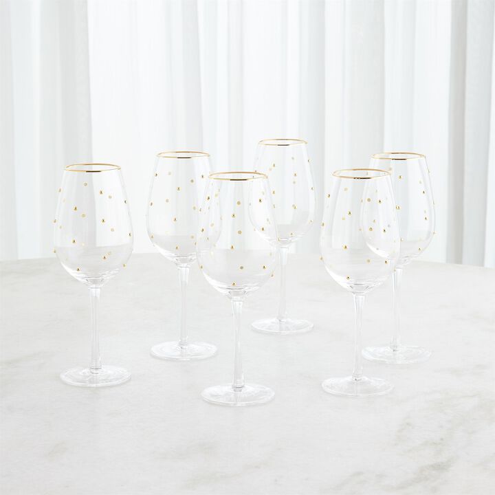 Set of 6 Celebration Wine Glasses