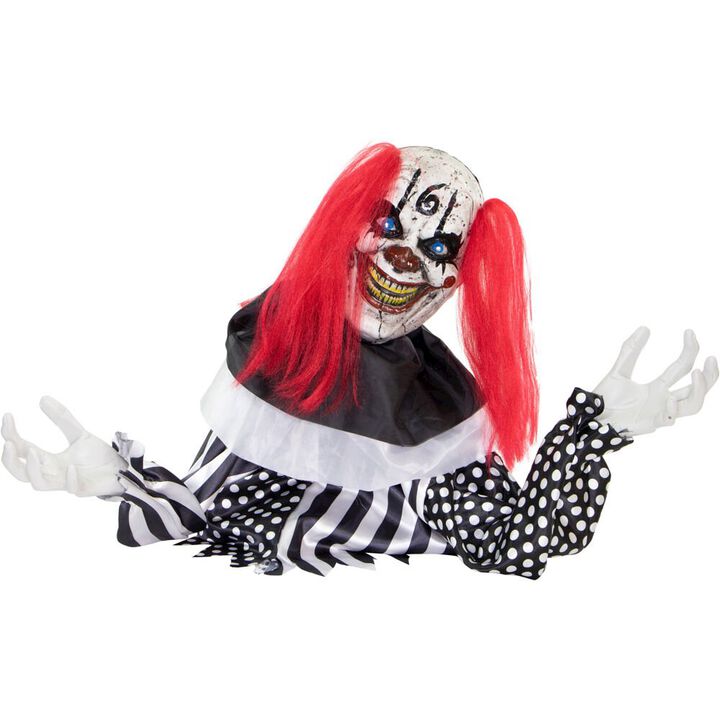 Haunted Hill Farm 18 Animated Black and White Clown Groundbreaker