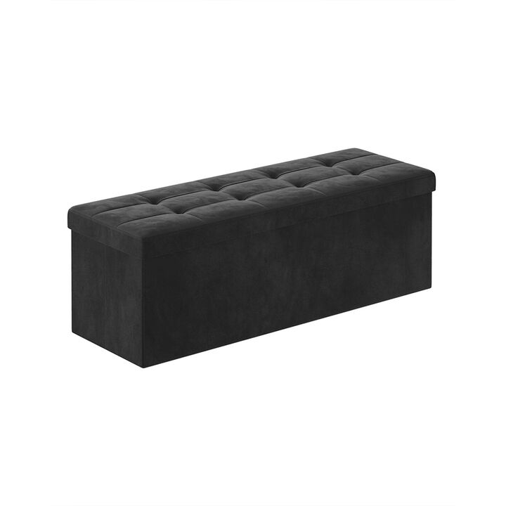 Foldable Storage Ottoman Bench for Space-Saving and Versatile Storage Solutions