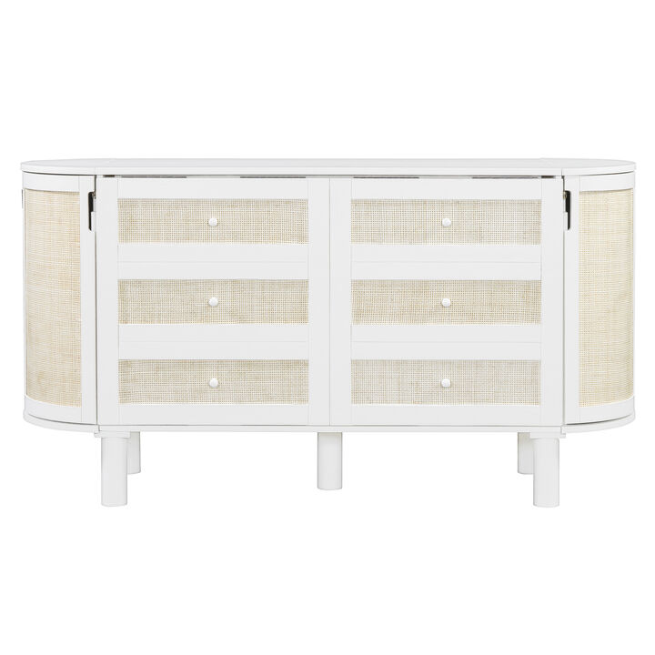 Merax Modern Woven Design Murphy Bed with Hidden Storage