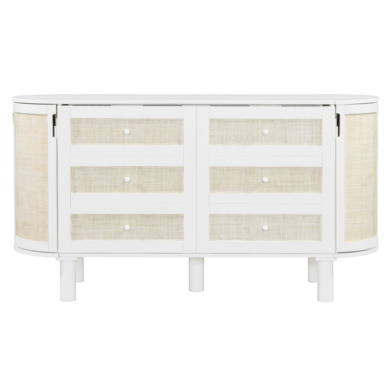 Merax Modern Woven Design Murphy Bed with Hidden Storage