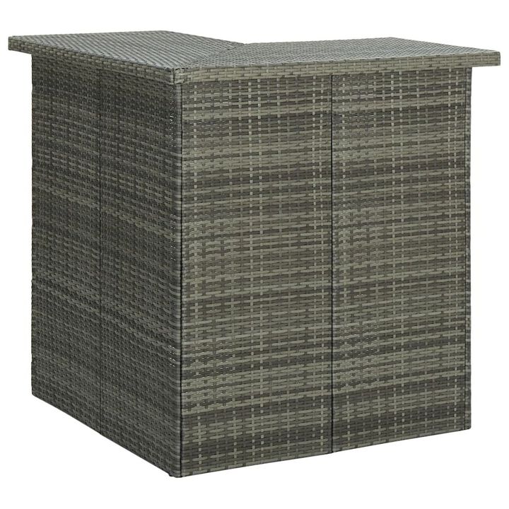 vidaXL Corner Bar Table Gray