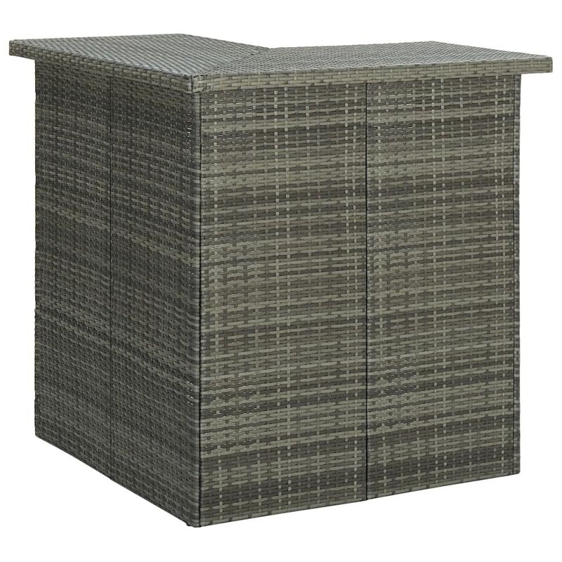vidaXL Corner Bar Table Gray