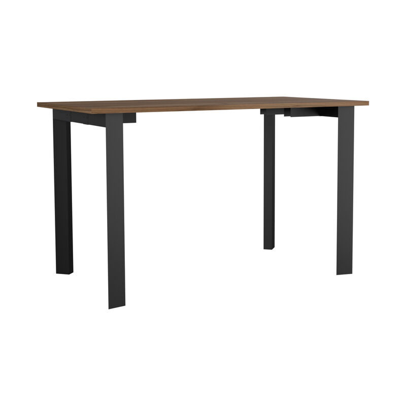 DEPOT E-SHOP Porto Writing Desk, Four Legs, Mahogany
