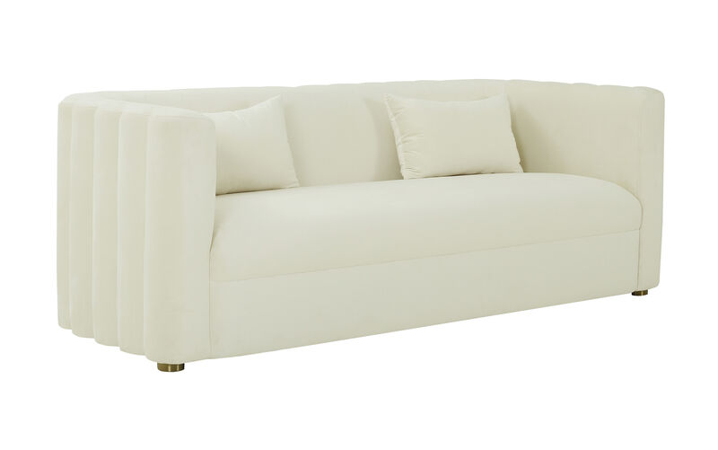 Callie Black Velvet Sofa