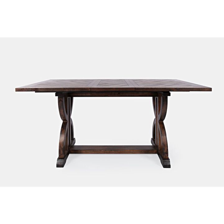 Jofran Herringbone Distressed Acacia Counter Height 78 Dining Table