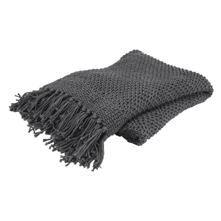 Gray 50" x 60" Throw Blanket