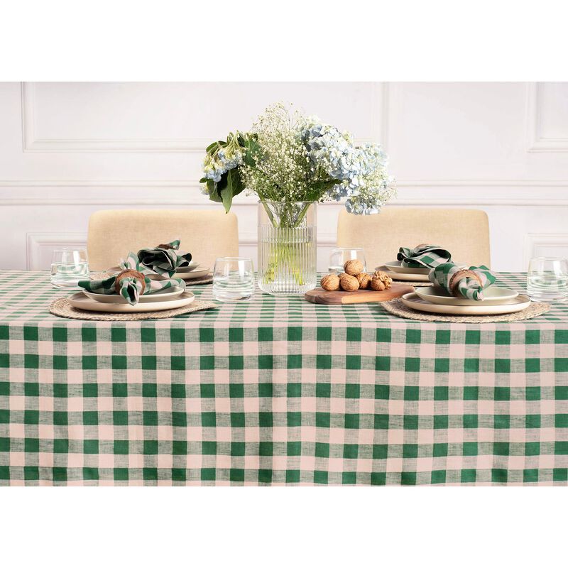 Solino Home 100% Pure Linen Tablecloth | Morgan Check