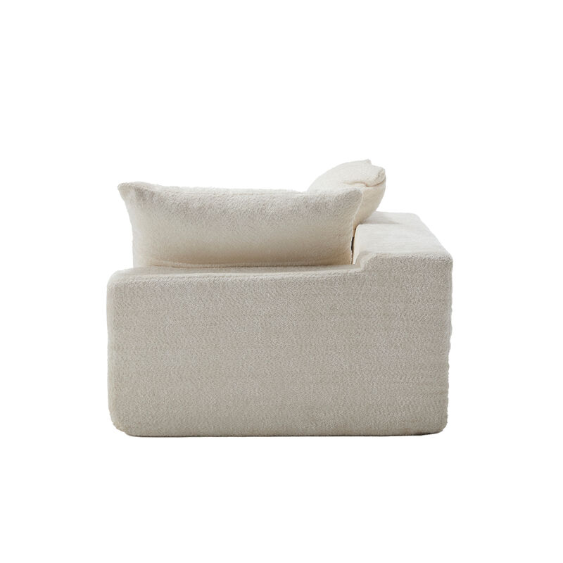 Merax Modern Deep Seat Chenille Fabric Sofa Couch