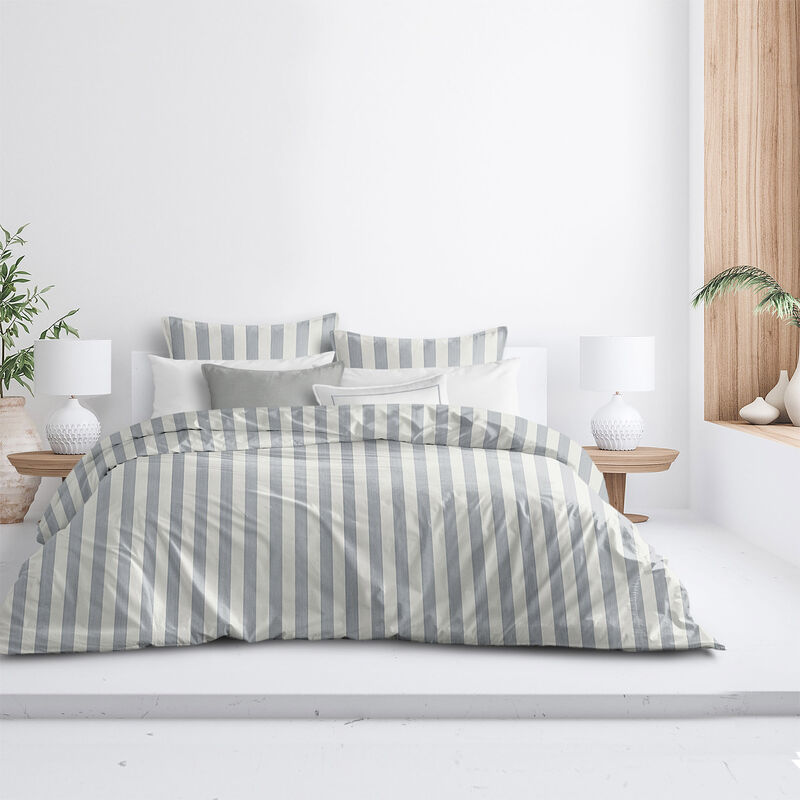 6ix Tailors Fine Linens Wave Runner Gray Coverlet Set