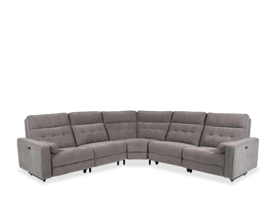 Elite Pewter 5-Piece Sectional
